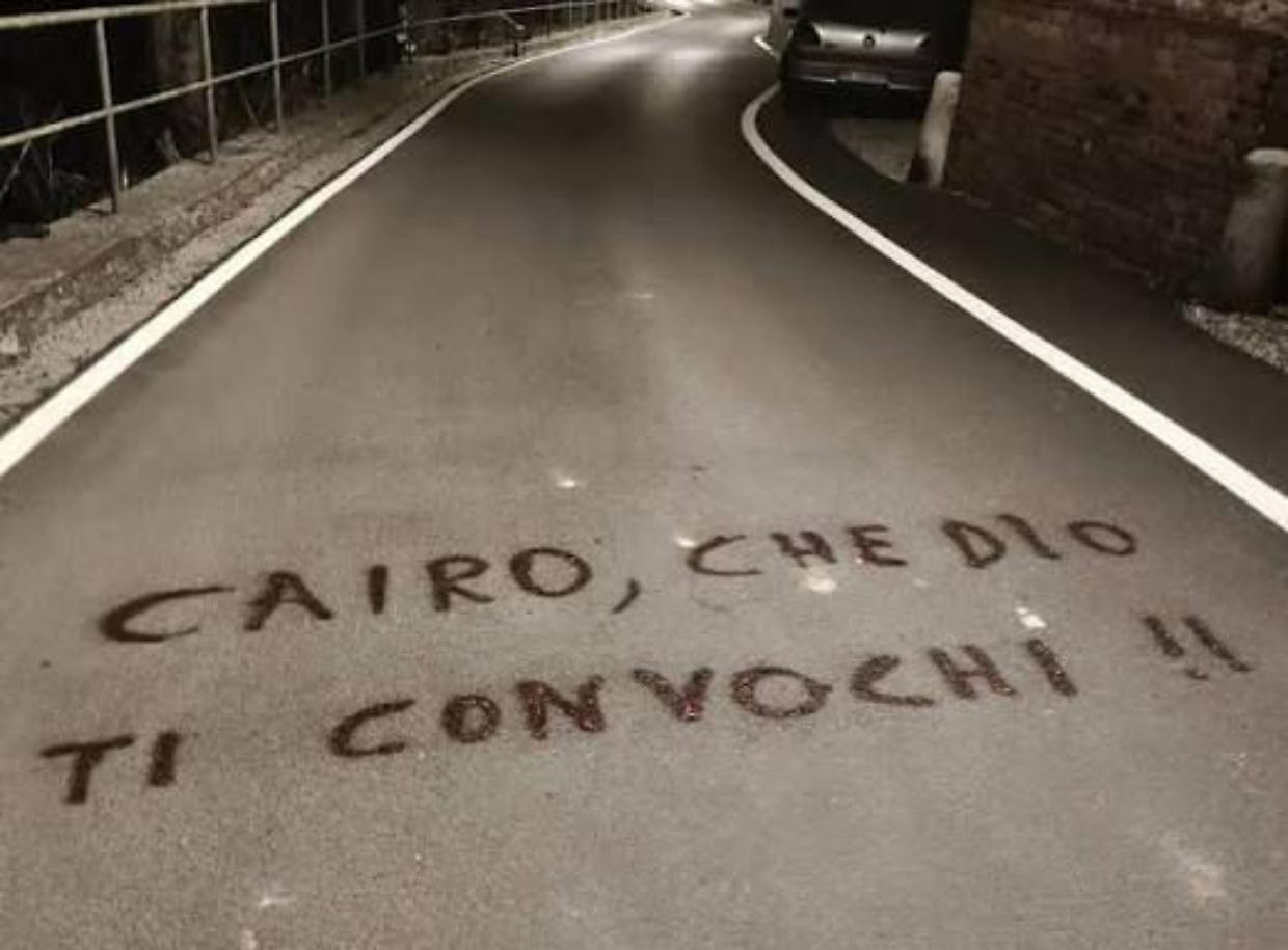 Scritte contro Cairo, raccolta fondi per il 72enne denunciato