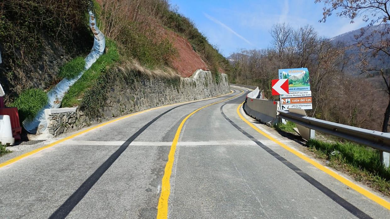 Sp197 del Colle del Lys, riapertura anticipata dopo i lavori