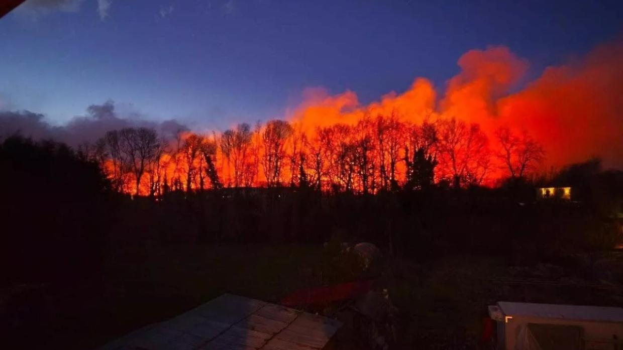 Incendio ad Andrate, il vento alimenta le fiamme: case minacciate nel Canavese