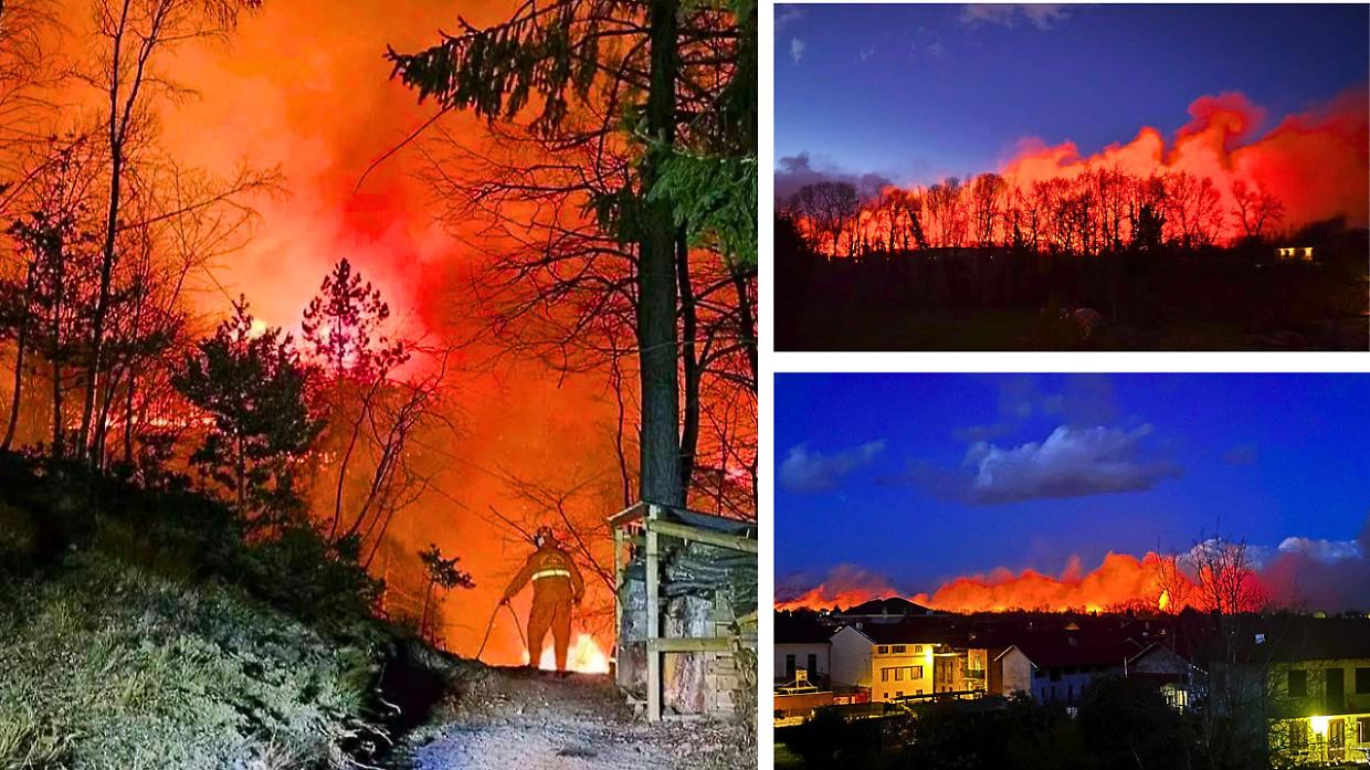 Il vento fa ripartire l'incendio della Vauda, appello alla prudenza dal sindaco