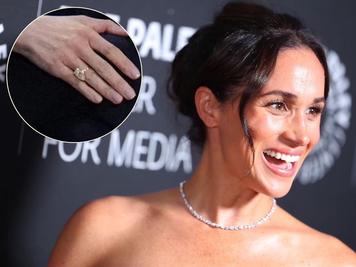 Meghan Markle sfoggia un nuovo anello: ecco quanto vale il maxi diamante 