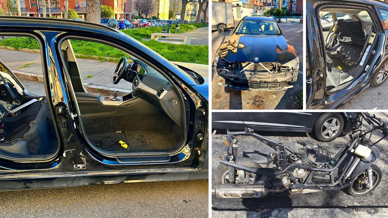 Parcheggia l'auto da 50mila euro in strada e la ritrova smontata dai ladri di pezzi di ricambio