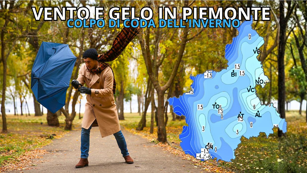 Meteo Piemonte, colpo di coda dell'inverno: vento oltre i 100 km/h, poi il crollo delle temperature