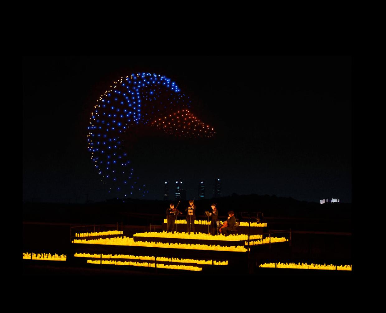 Torino, arriva il DroneArt Show: spettacolo tra droni, musica e luci all&rsquo;Ippodromo di Vinovo