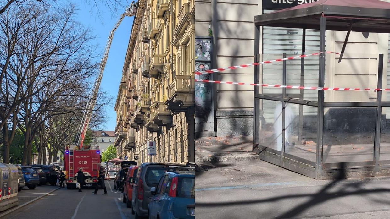 Paura a San Salvario, piovono tegole da un palazzo: arrivano i vigili del fuoco