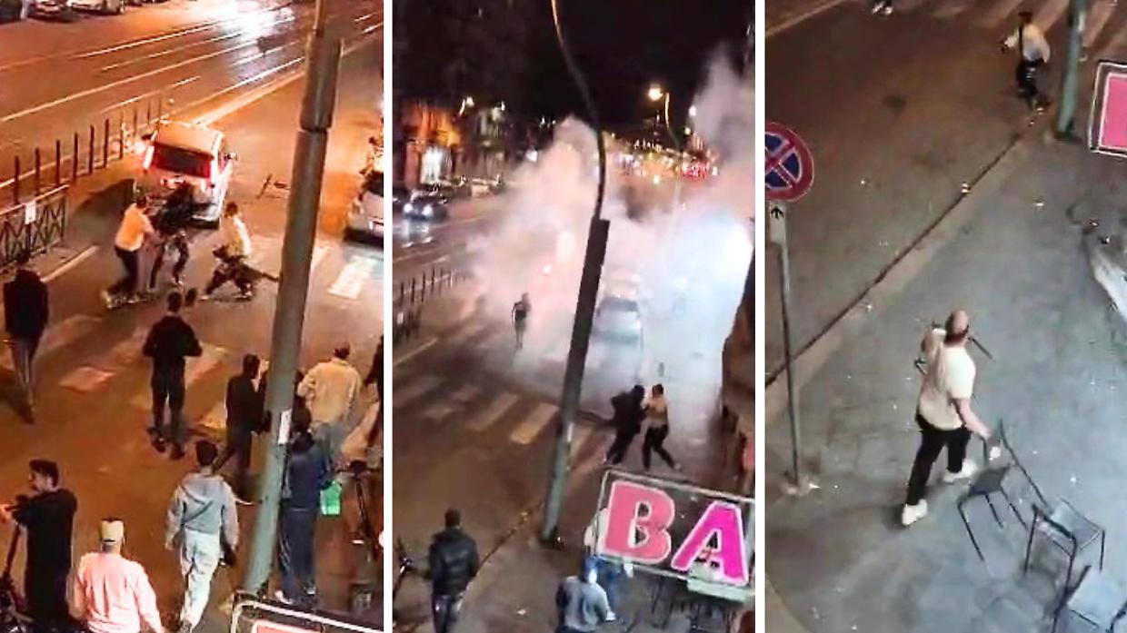 La Pasqua a Torino: prima il lancio dei fuochi d'artificio, poi la maxi rissa in strada