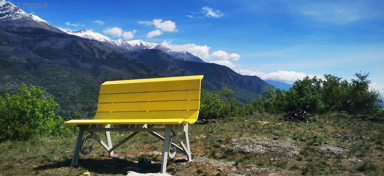 Giaglione, lo sport &egrave; tra le nuvole: nasce l&rsquo;anello fitness della Panchina Gigante