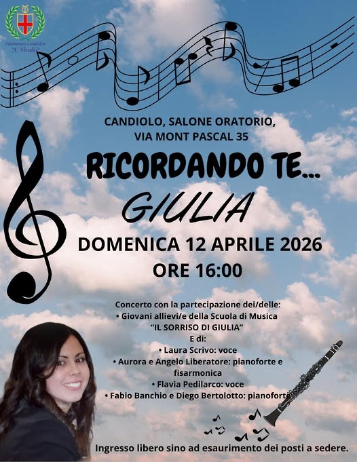 Un concerto per "Il sorriso di Giulia", mancata a 26 anni: il ricordo musicale