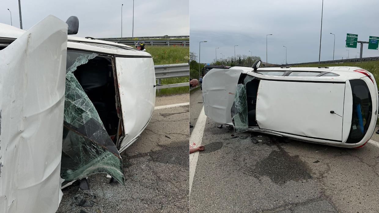 Incidente allo svincolo di Savonera: auto si ribalta, due feriti in ospedale