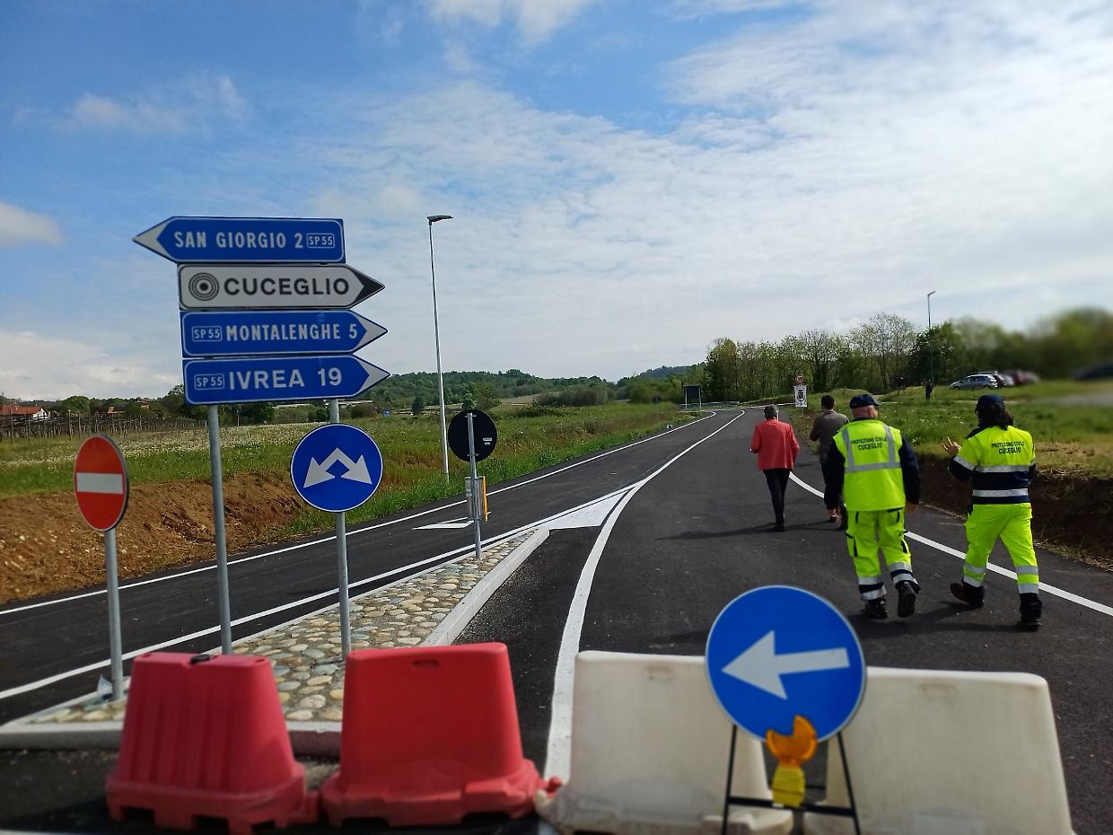 Cuceglio apre la sua circonvallazione: meno tir in frazione, pi&ugrave; sicurezza sulla Provinciale 55