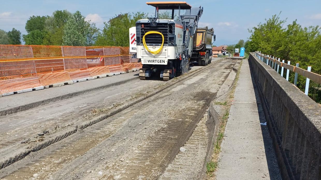 Ponte sul Pellice, cantiere aperto: lavori in corso sulla provinciale 139