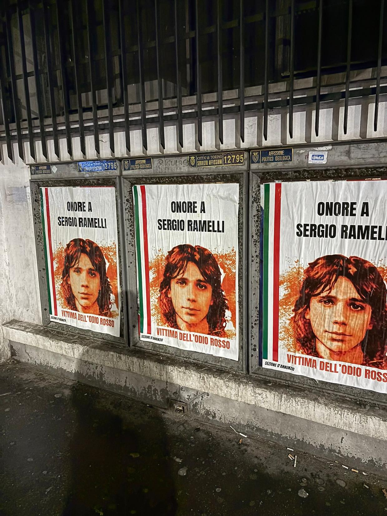 Manifesti nella notte per Sergio Ramelli: Torino ricorda il militante ucciso nel 1975