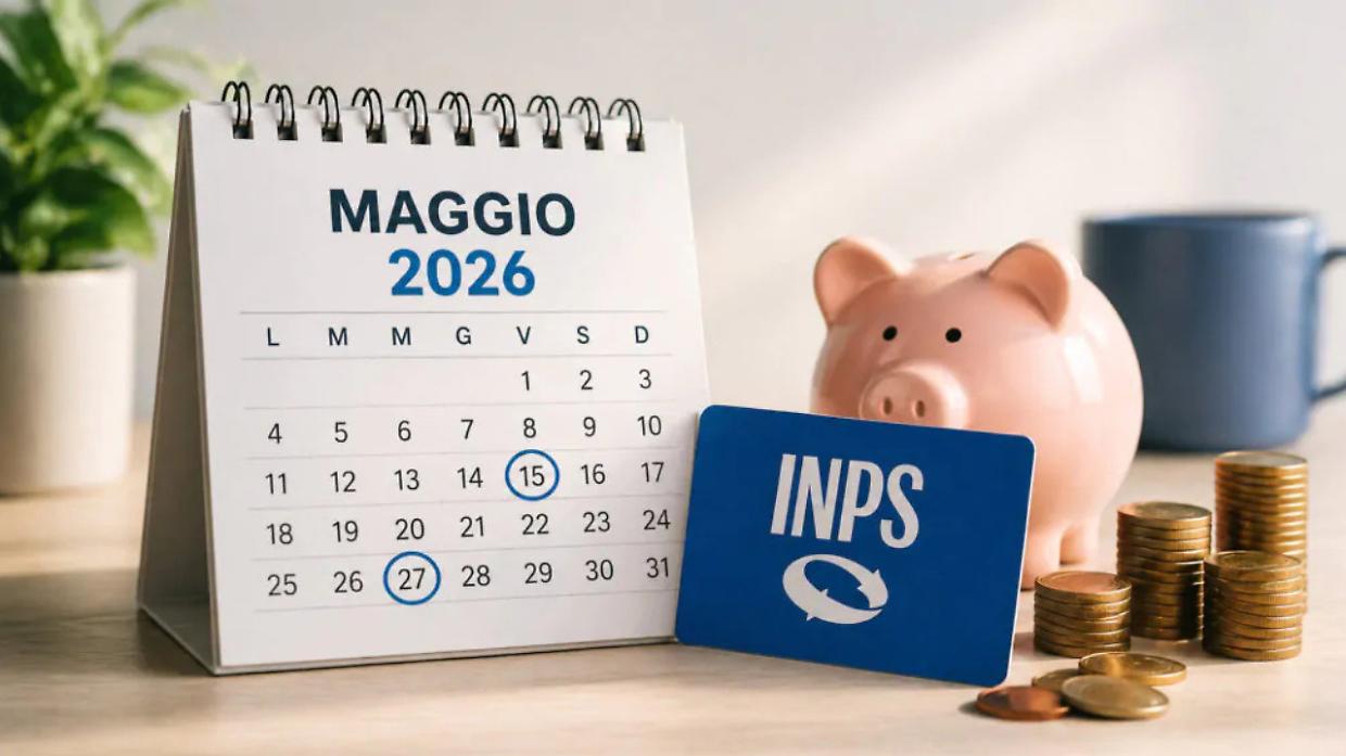INPS, pagamenti di maggio 2026: tutte le date da segnare per pensioni, assegni e bonus