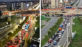 Gigantesco ingorgo in piazza Baldissera. Migliaia di automobilisti intrappolati in coda da ore