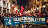 Il corteo dei Pro-Pal dopo l'abbordaggio della Flotilla