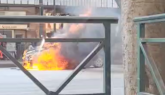 Auto prende fuoco, paura in corso Trapani