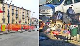 Il mercatino della refurtiva sfrattato da un cantiere ma i venditori si spostano nel giardino e lo riaprono
