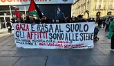 Presidio pro-Pal a Torino contro la conferenza di Forza Italia sulla casa