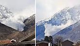Una enorme valanga cade dalle montagne sopra Bussoleno. Immagini impressionanti dalla Val di Susa