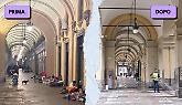 Senzatetto sgomberati dai portici di corso Vittorio Emanuele II. Problema risolto o spostato?