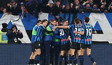 L'esultanza dei nerazzurri in Atalanta-Juventus 3-0 (foto Getty Image)