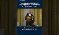 Re Carlo risponde a Trump alla Casa Bianca: &ldquo;Senza di noi parlereste francese&rdquo;