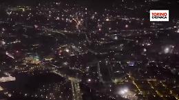 Torino vista dall'alto nella notte di Capodanno - VIDEO