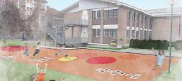 Aule per la didattica e campi sportivi: cos&igrave; il cortile della scuola cambia look