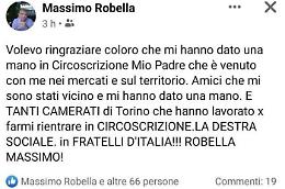 "Grazie camerati", è bufera sull'esponente torinese di FdI