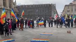 Torino chiede la pace: manifestazione in piazza Castello per l'Ucraina [VIDEO]