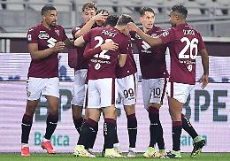 Toro raggiunto al 92' dalla Lazio: finisce 1-1, Immobile risponde a Pellegri