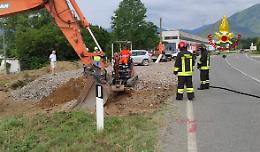 Fuga di gas a San Gillio, intervengono i vigili del fuoco [FOTO]
