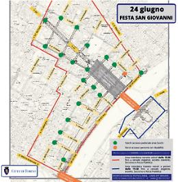 Per la notte di San Giovanni strade chiuse e 20 ingressi