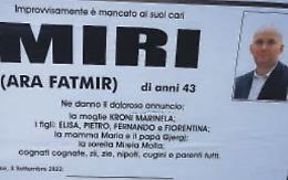 «Da tutta Italia per Fatmir». Centinaia di albanesi a Mathi