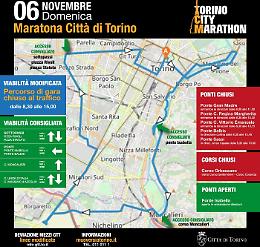 Domenica la maratona di Torino: tutte le modifiche alla viabilità