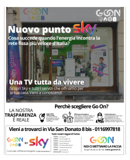 Un nuovo punto Sky di GO ON Srl a Torino