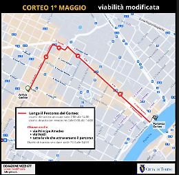 Corteo del primo maggio a Torino: strade chiuse e bus deviati (ecco la mappa)