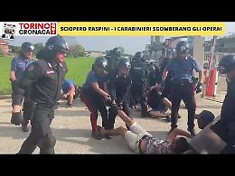 Sciopero alla Raspini, i carabinieri sgomberano gli operai