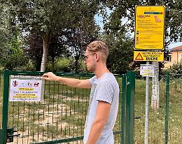 Una nuova recinzione per l'area cani di via Fagnano. Rimarrà chiusa per lavori 