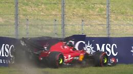 Disastro Ferrari in Olanda: Sainz è sesto, Leclerc va a sbattere