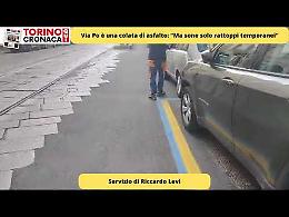 Via Po è una colata di asfalto. Il Comune: "Sono solo rattoppi temporanei"