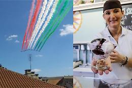 Arrivano le Frecce per l’Aeronautica e a Torino si prepara il gelato tricolore