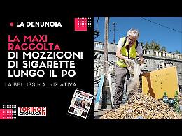 A Torino va in scena la maxi raccolta di mozziconi di sigarette 