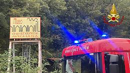 Scoppia un incendio nell'ex fabbrica di dinamite