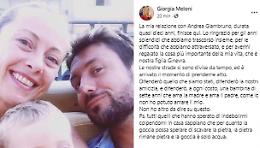 La premier Meloni scarica Giambruno con un post: "La nostra relazione finisce qui"