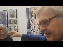 Sgarbi e la "Meloni tatuata": «Quadro fatto male, il vero fascista è l’artista» - IL VIDEO