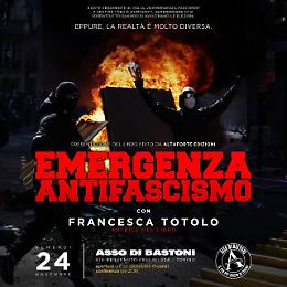 "Emergenza antifascismo" all'Asso di Bastoni