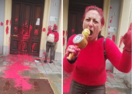 Imbratta di vernice la sede dei servizi sociali: «Ditemi dov'è mio figlio» - IL VIDEO