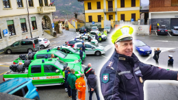 Il vigile del paese va in pensione dopo 42 anni, le sirene salutano l’ultimo giorno di servizio
