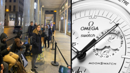 In coda da mezzanotte per lo Swatch di Snoopy. Follie a Torino per l'ultimo Moonswatch